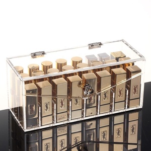 Thủ công lấy cảm hứng từ rõ ràng Acrylic 24-khe cắm son môi Tổ Chức-tối giản mỹ phẩm hiển thị hộp cho Vanity & vẻ đẹp trạm - Product Image 5