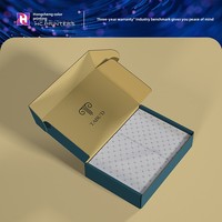 Boîte d'emballage en carton kraft recyclé imprimée avec logo et poignée pour chaussettes, vêtements en fourrure, emballage logistique en petites séries, emballage express