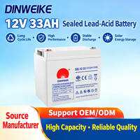 Batterie GEL 12V 33Ah 200Ah à décharge profonde et longue durée de vie, 3000Wh, pour stockage d'énergie solaire, compatible OEM, pour appareils électroménagers, UPS, EPS et usage domestique