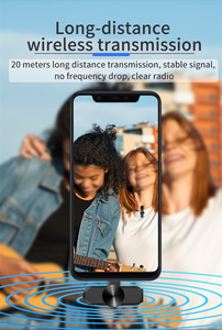 Micro Bluetooth 2 trong 1 K9 không dây, loại cài áo, khử tiếng ồn, dùng ngoài trời, phát sóng trực tiếp, kết nối USB - Product Image 4