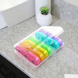Organizador de Pastillas de Gran Capacidad para 7 Días, Dispensador de Medicamentos, Planificador Semanal de Medicamentos para Vitaminas y Aceite de Pescado - Product Image 1