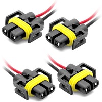 Arnés de cableado de faro LED HID para automóvil y motocicleta, conector de goma macho-hembra, cable decodificador, adaptador de conversión, extensión