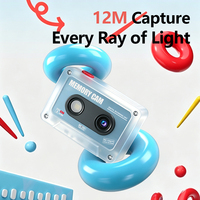 Mini caméra pour étudiants 12MP 1080P HD Écran 0,96 pouces Alliage de titane Angle large 150° Vision nocturne Longue durée de vie de la batterie Transfert OTG