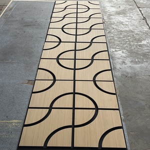 Tùy Chỉnh MDF Akupanel Cách Âm Acoustic Hàng Rào Tấm Không Thường Xuyên Khuếch Tán Slat Bằng Gỗ Acoustic Tấm Cho Khách Sạn Tường Trang Trí Nội Thất - Product Image 4