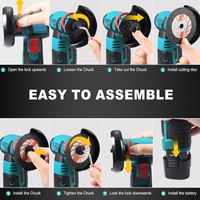 Nouvelle mini-meuleuse d'angle électrique au lithium de 3 pouces, outil électrique de qualité industrielle pour le bricolage, interrupteur coulissant, diamètre du disque de 125 mm, sans balais, 220 V