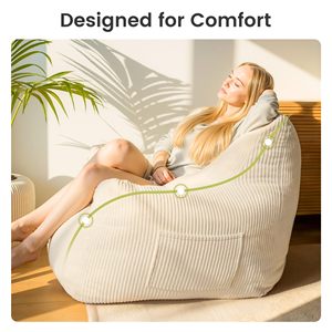 Sillón Puff Cómodo y Esponjoso de 2 Plazas, Sofá Holandés Ultra Suave de Pana, Sofá Cama para Adultos, Ideal para Sala de Estar o Dormitorio - Product Image 6