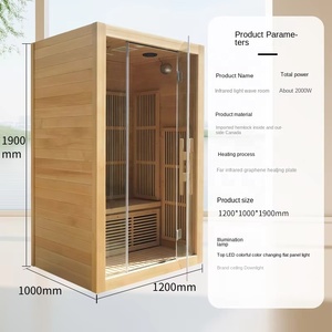 ห้องซาวน่าแบบเดี่ยวพร้อมแผงควบคุมคอมพิวเตอร์นึ่งแห้งไฟฟ้าแบบทันสมัย - Product Image 3