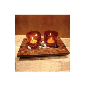 Bougie chauffe-plat en verre de style américain, design unique, moderne, luxueux, haut de gamme, nouveau, pour la décoration de la maison et des mariages - Product Image 3