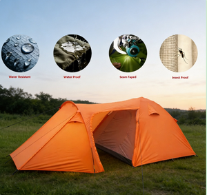 Tente de <span class=keywords><strong>camping</strong></span> HOSA Outdoor Venice, tente dôme imperméable avec véranda et sac de transport, 2 à 6 personnes, quatre saisons, vente chaude, personnalisable - Product Image 6