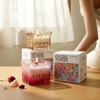 Coffret Cadeau de Bougies Parfumées de Luxe Oshine Wave en Verre pour Aromathérapie, Bougies en Cire de Soja, Idéal pour Mariage, Anniversaire, Fêtes, Cadeau pour Invités