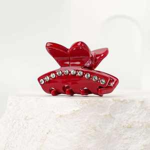 Kinling OEM Design <span class=keywords><strong>Mini</strong></span> <span class=keywords><strong>pince</strong></span> à cheveux en acétate avec strass brillants, <span class=keywords><strong>pince</strong></span> à cheveux en forme de <span class=keywords><strong>crabe</strong></span> transparente pour filles - Product Image 3