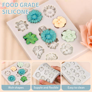Moldes de silicona con flores DIY, molde de Chocolate para pastel de rosas para hornear, herramientas de decoración de pasteles de boda, moldes para pasteles de <span class=keywords><strong>Fondant</strong></span> Sugarcraft - Product Image 3