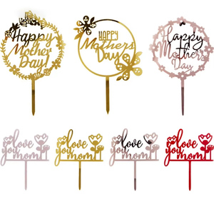 Đồ Trang Trí Bánh Hoa Hình Trái Tim Chúc Mừng Ngày Của Mẹ Đồ Trang Trí Bánh Bằng Acrylic Cho Ngày Của Mẹ Đồ Dùng Lễ Kỷ Niệm Tiệc Sinh Nhật <span class=keywords><strong>PQ117</strong></span> - Product Image 1