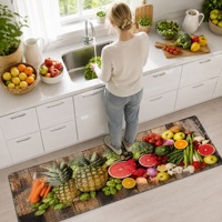 Tapis d'entrée moderne pour la maison, décoration de cuisine et salle à manger, tapis de sol antidérapant pour balcon et cuisine, tapis long imprimé en 3D