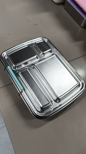 Boîte à goûter en métal anti-fuite pour adultes, nouveau design 304, boîte à lunch en acier inoxydable américaine et australienne - Product Image 3