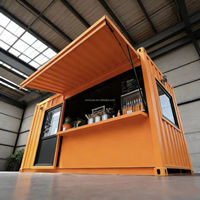 Conteneur extensible de 10 pieds et 20 pieds, café-restaurant, bar, restauration rapide, magasin de proximité, kiosque, stand, maison préfabriquée modulaire