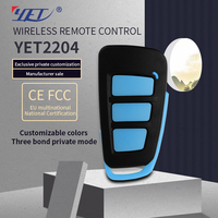 YET2204 Télécommande RF à 3 touches, code sautant à fréquence variable, développement personnalisé pour le levage et le rabaissement de barrières et portes