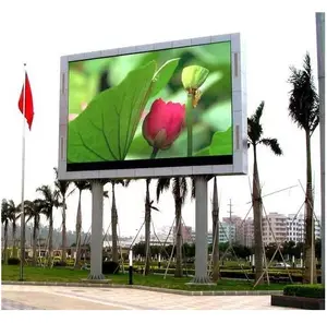 Display layar LED P10mm iklan Digital luar ruangan SMD warna penuh 5x4m