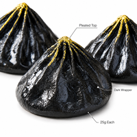 Xiaolongbao Rasa Lada Hitam 25g Pangsit Beku Siap Saji 12 Buah/Kemasan Daging Nabati Umur Simpan 12 Bulan untuk Grosir