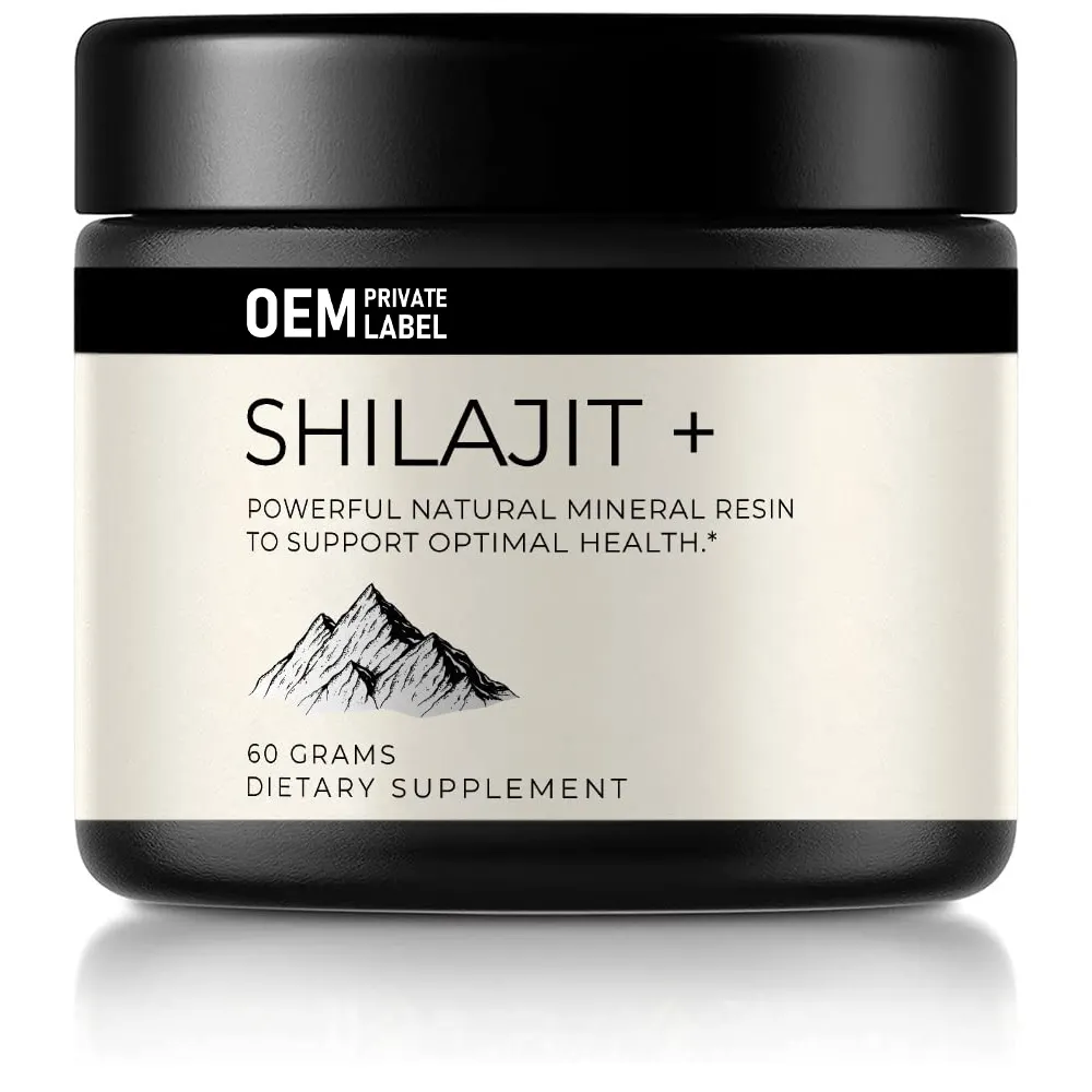 Individuelles Eigenmarken-Shilajit-Extrakt Fulvinsäure-Flüssigkeit 10 g 30 g 50 g reines Himalaya-Shilajit-Harz