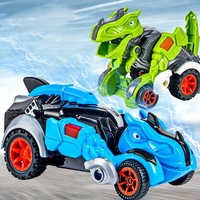 Coche de Carreras Transformable en Dinosaurio, Modelo de Vehículo de Ensamblaje, Juguetes de Dinosaurios 2 en 1, Camioneta Monstruo Transformable