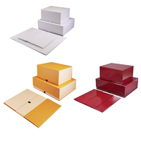 Boîte cadeau magnétique de luxe haut de gamme, grande boîte carrée en carton, logo personnalisé, boîtes rigides de 2 mm, laminage Goosy, vernis sélectif UV, finition plate