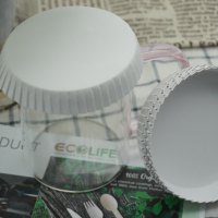 Couvre-tasses en papier biodégradables, écologiques, sans BPA, personnalisables, blancs, ronds, pour boissons chaudes à emporter