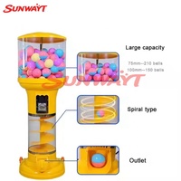 Vente en gros usine SUNWAYT SW-AD3 Mini distributeur de balles en plastique à monnayeur, machine à capsules, interface anglaise, pour intérieur