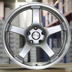 Nuevos Rines de Aleación de Aluminio Fundido de 15-16-17-18-19 Pulgadas 5x100/114.3/108/112 de Cinco Radios en Negro Hiperbrillante para Honda y <span class=keywords><strong>Cooper</strong></span> - Product Image 4