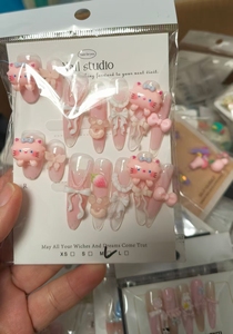 Uñas Postizas Hechas a Mano con Diseño <span class=keywords><strong>de</strong></span> Oso y Fresa, Lindas y Divertidas <span class=keywords><strong>para</strong></span> Mujeres y Niñas, <span class=keywords><strong>Venta</strong></span> al por Mayor <span class=keywords><strong>para</strong></span> Transmisiones en Vivo <span class=keywords><strong>de</strong></span> TikTok - Product Image 2