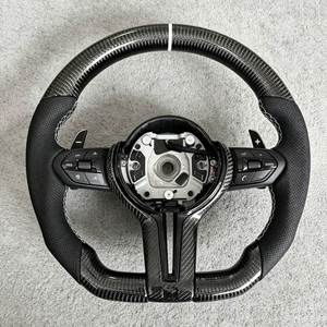 Volante de Coche de Fibra de Carbono Real y Cuero Sintético, Listo para Usar, para <span class=keywords><strong>BMW</strong></span> F01 F30 F10 F11 F20 F21 F25 F31 F34 F32 F33 F36 - Product Image 3