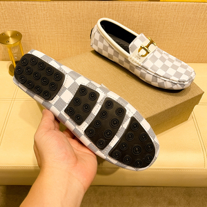 Mocassins en cuir pour hommes, antidérapants, respirants, pour la marche en extérieur, chaussures décontractées à enfiler pour le travail, le bureau, la conduite, baskets - Product Image 4