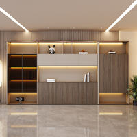 Armoires de classement en bois modernes et luxueuses avec porte en verre et serrures pour tiroirs, pour usage au bureau, à l'école ou à l'hôpital