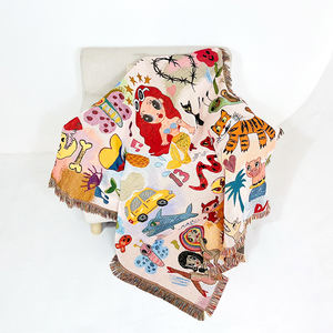 Tapiz tejido de diseño personalizado, Sudadera con capucha, tela <span class=keywords><strong>Karol</strong></span> <span class=keywords><strong>G</strong></span>, manta tejida, tapiz - Product Image 2