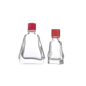 10ml 18ml 20ml Wind Oil Essence Glasflasche mit roter Plastik kappe Großhandels preis 30ml Klarglas Medica ted Oil Leere Flasche