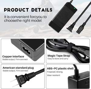 <span class=keywords><strong>Chargeur</strong></span> 42V 2A <span class=keywords><strong>5</strong></span> en 1 avec prises DC <span class=keywords><strong>5</strong></span>,<span class=keywords><strong>5</strong></span> * 2,1 mm, 8 mm/12 mm 3 <span class=keywords><strong>broches</strong></span>, RCA et XLR 3 <span class=keywords><strong>broches</strong></span> pour alimentation de <span class=keywords><strong>batterie</strong></span> Li-ion <span class=keywords><strong>36V</strong></span> - Product Image 5