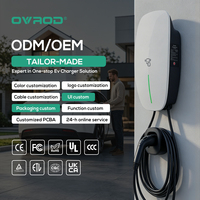 Chargeur mural AC pour véhicule électrique Ovrod 7kW 32A Type 2, station de recharge intelligente avec contrôle par application WiFi pour appartement et parking