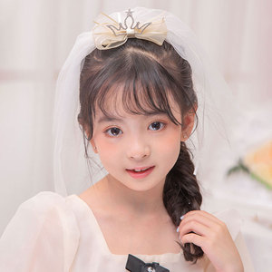 Forcina con strass da <span class=keywords><strong>bambina</strong></span> corona veletta piccola <span class=keywords><strong>principessa</strong></span> accessori per capelli - Product Image 3