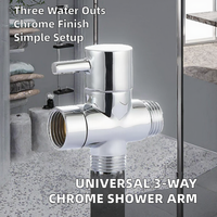 Bras de douche moderne réglable à 3 voies en acier inoxydable G1/2 G7/8, chromé, installation facile, kits de douche pour salle de bain