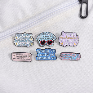 5 gaya kreatif Eropa dan Amerika penyanyi bros Pin Musik Album lencana logam lembut Enamel kerah Pin untuk penggemar hadiah - Product Image 1