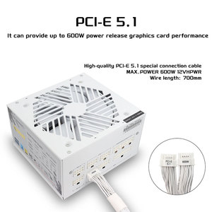 Fuente de Alimentación para Computadora T.F.SKYWINDINTL 1000W 80 PLUS GOLD PCI-E 5.1 Blanca, PFC Activo, Salida de 12V para Escritorio, Certificación 80 Plus Gold - Product Image 6
