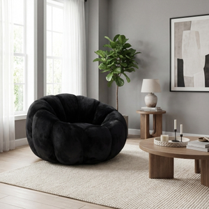 Sillón Puff para Adultos, Sofá Puff con Forma Floral, Sofá de Piel Sintética Ultrasuave, Sillón de Lectura Grande para Sala de Estar o Dormitorio - Product Image 4