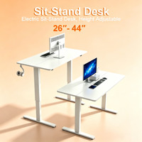 Bureau debout électrique OEM réglable en hauteur, 3 positions de hauteur mémorisables, bureau assis-debout pour le bureau à domicile et la station de travail informatique