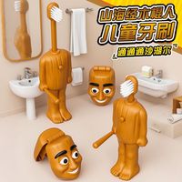 Brosse à dents Tung Tungtung Sahur, outil de nettoyage dentaire créatif et amusant, inspiré des animés italiens, avec poils en nylon doux