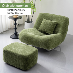 Fauteuil à bascule en tissu confortable pour la maison, ensemble de fauteuils de salon haut de gamme moderne, dernier modèle de fauteuil de détente <span class=keywords><strong>vert</strong></span> design - Product Image 3