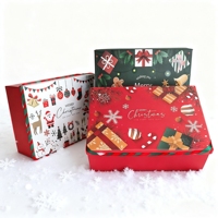 Boîte cadeau de Noël haut de gamme avec couvercle Ciel et Terre, design créatif pliable, personnalisable avec logo client
