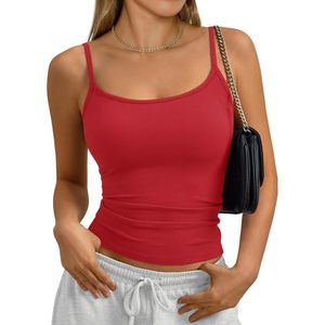 Women's Soft Stretchy Tank <b>Top</b> Adjustable Strap Slim Fit <b>Cami</b> Breathable Summer Wear - Product Image 1