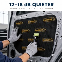 Tapis insonorisant léger en caoutchouc butyle 2mm 460x800mm, feuille de amortissement flottante pour voiture, isolation anti-vibrations, vente en gros OEM
