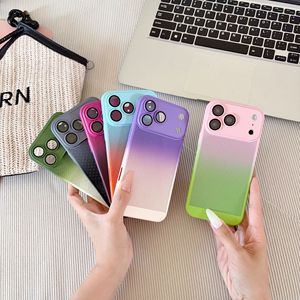 เคสโทรศัพท์มือถือแบบไล่สีแฟชั่น ระบายอากาศได้ดี บางเฉียบ ให้ความรู้สึกเหมือนผิว PC สำหรับ <span class=keywords><strong>iPhone</strong></span> 17 16 15 14 13 <span class=keywords><strong>12</strong></span> - Product Image 2