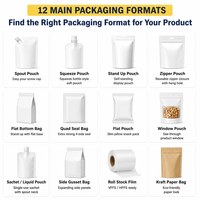 Lotion imprimée estampillée or personnalisée cosmétique 3 côtés sac plat thermoscellable 1ml 2ml 5ml échantillon de sachet d'huile essentielle emballage